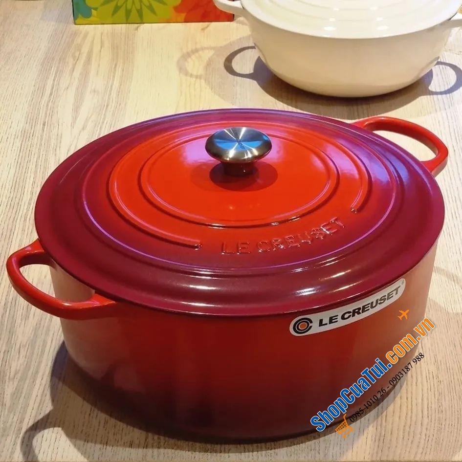NỒI LE CREUSET MÀU ĐỎ SIZE 18cm