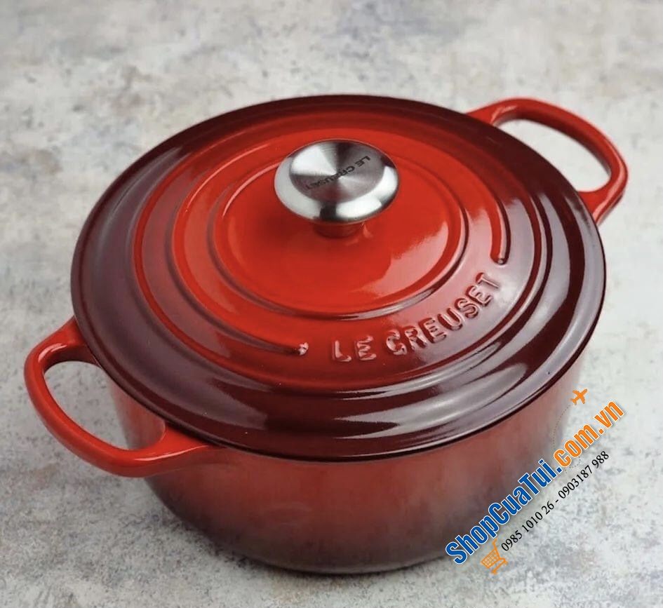 NỒI LE CREUSET MÀU ĐỎ SIZE 18cm