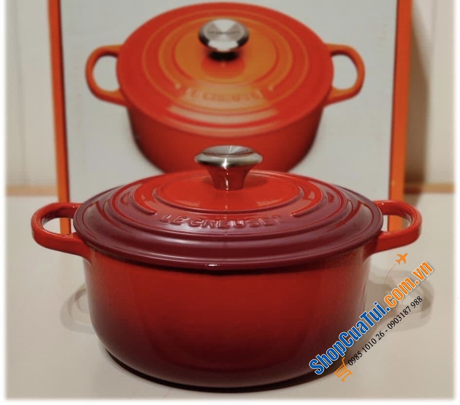 NỒI LE CREUSET MÀU ĐỎ SIZE 18cm