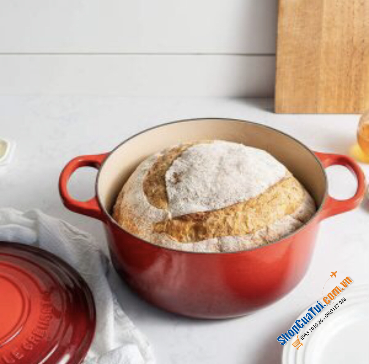 NỒI LE CREUSET MÀU ĐỎ SIZE 18cm