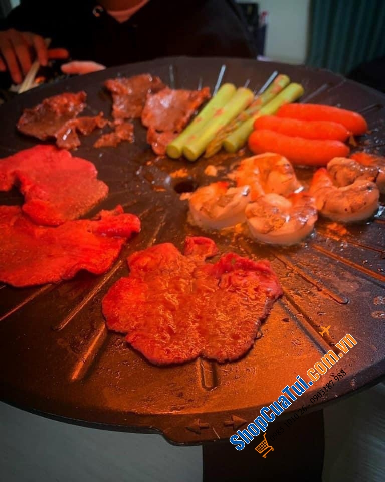 Bếp nướng không khói ZAIGLE PRO kèm 3 khay nướng - Bếp nướng hồng ngoại không khói, tự quay 360 độ, không cần lật