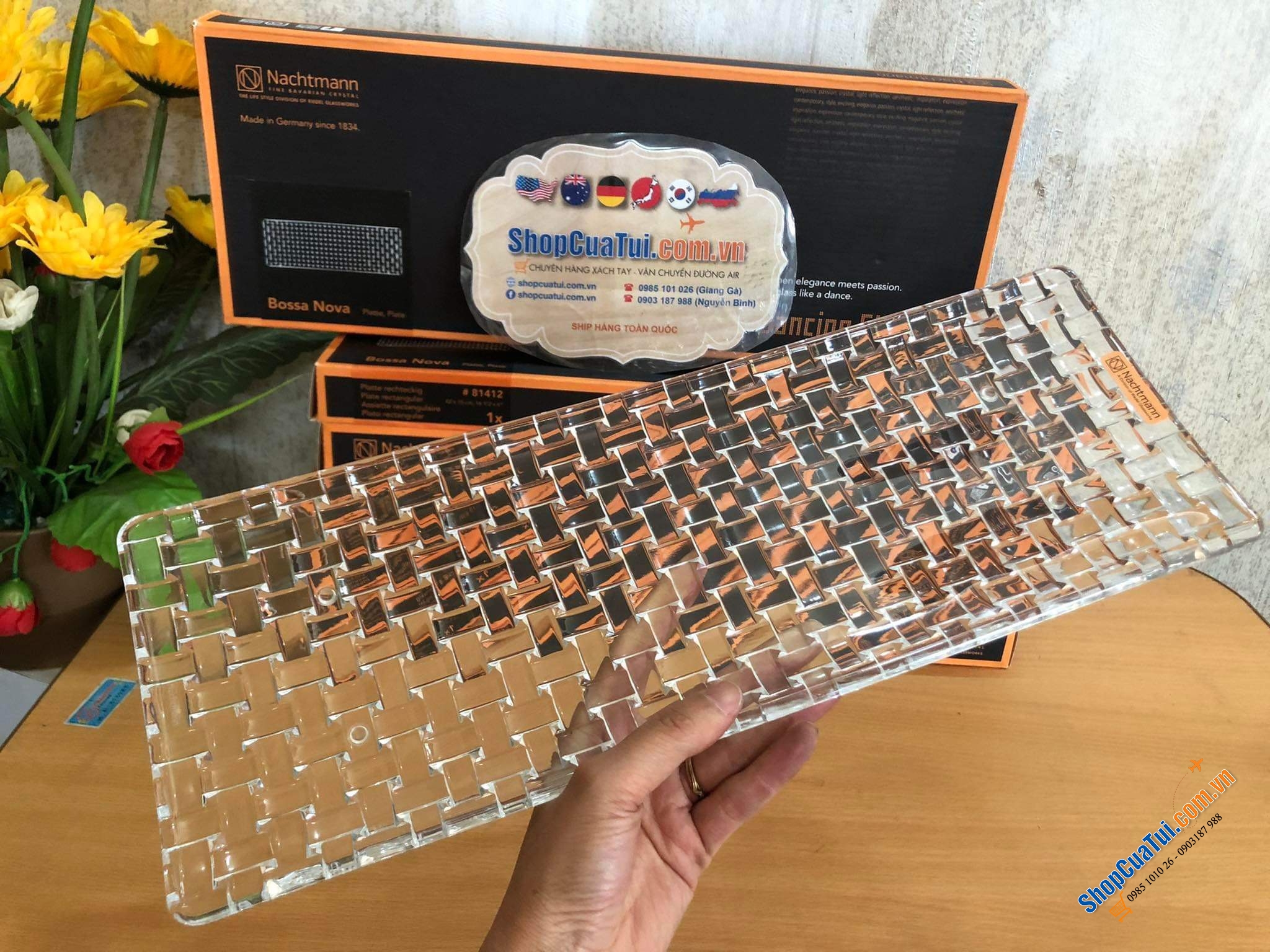 ĐĨA DÀI NACHTMANN BOSSA Nova 81412 NOVA  PLATTE RECHTECKIG 42 x 15 CM - MADE IN GERMANY