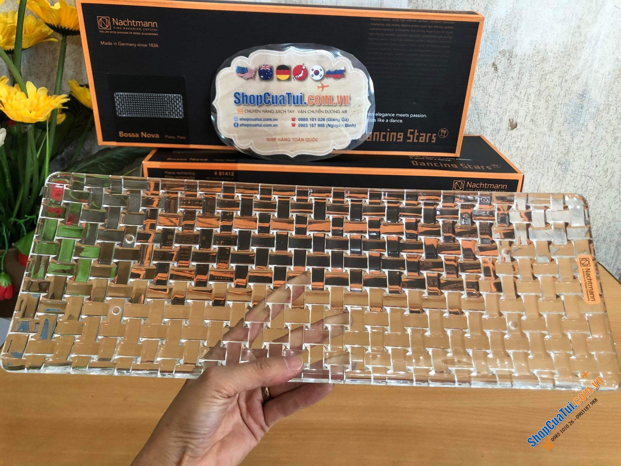 ĐĨA DÀI NACHTMANN BOSSA Nova 81412 NOVA  PLATTE RECHTECKIG 42 x 15 CM - MADE IN GERMANY