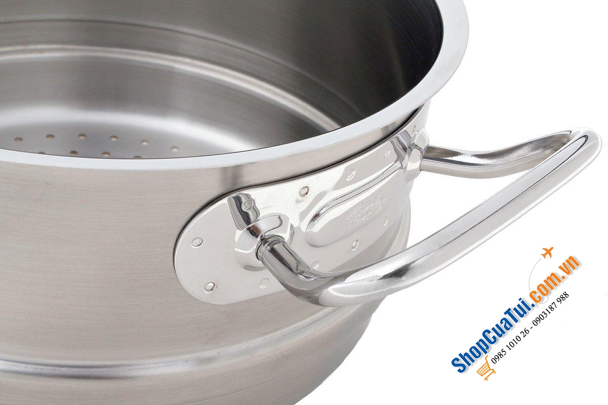 XỬNG HẤP FISSLER PROFI 20cm Nằm trong bộ sưu tập đình đám của Nhà Fissler Profi, phù hợp với các nồi miệng 20cm