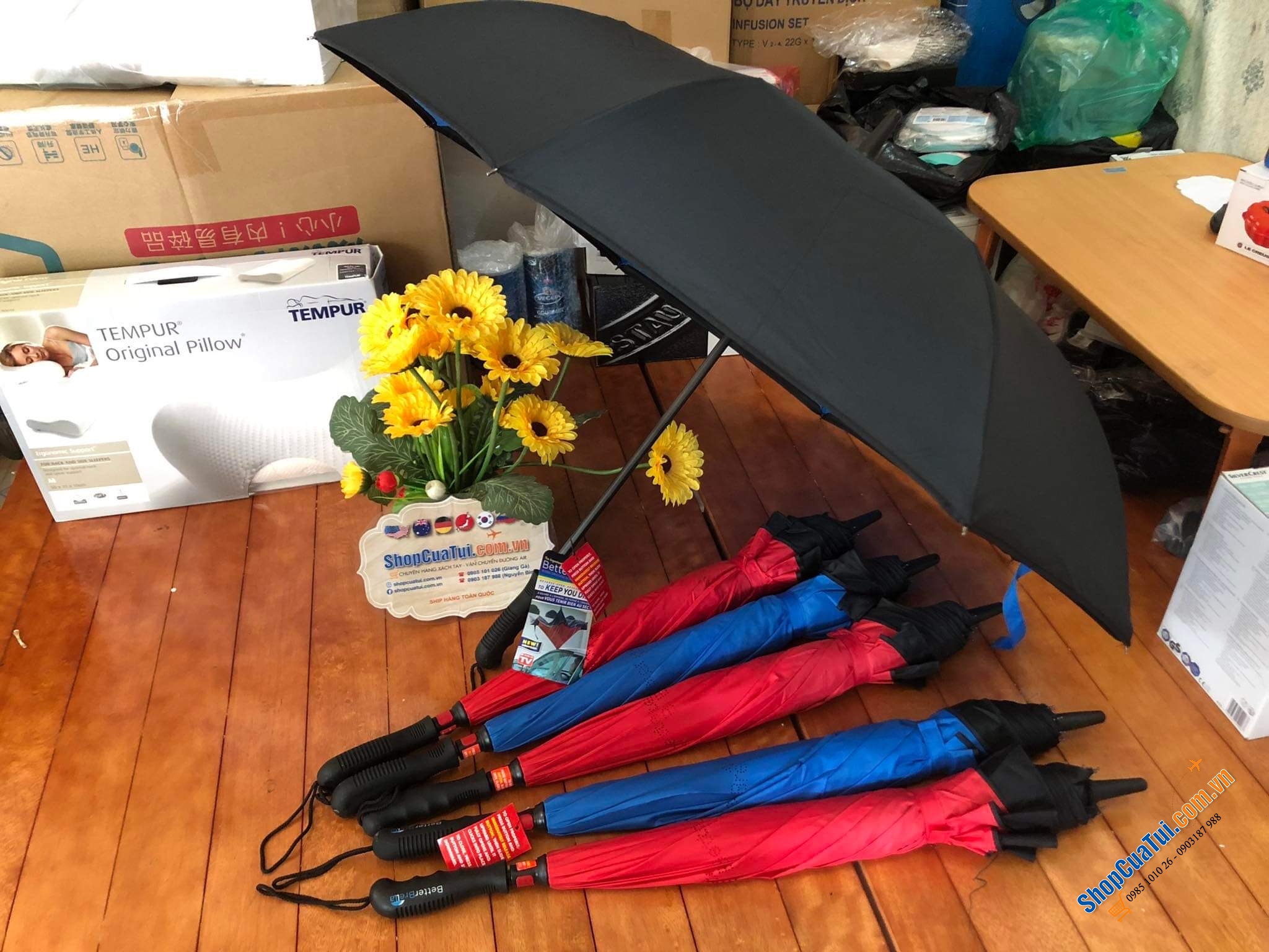 Ô ngược: Ô BetterBrella với Công nghệ đóng, mở ngược giúp luôn khô ráo khi ra vào ô tô dưới trời mưa
