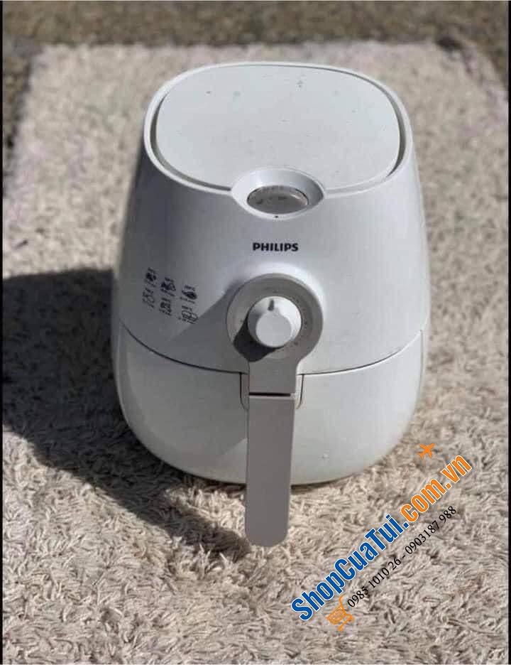 NỒI CHIÊN KHÔNG DẦU PHILIPS HD 9216/80 size nhỏ 0.8 kg, dành cho 2 - 4 người ăn, màu trắng