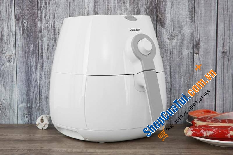 NỒI CHIÊN KHÔNG DẦU PHILIPS HD 9216/80 size nhỏ 0.8 kg, dành cho 2 - 4 người ăn, màu trắng