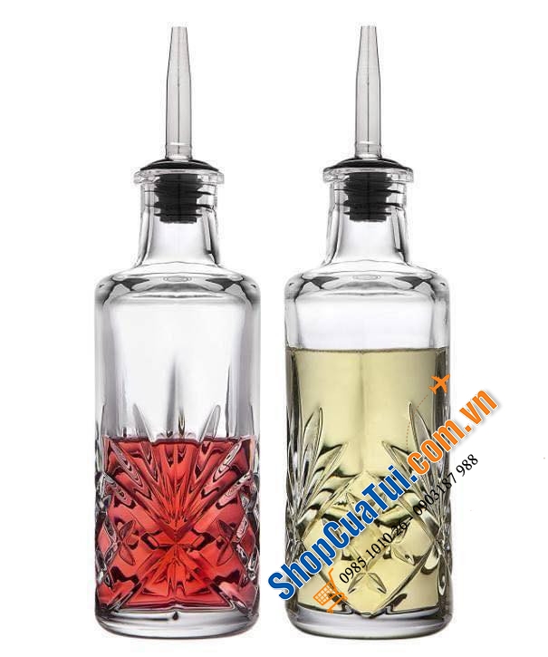 Sét 2 bình đựng dầu giấm Dublin Crystal Collection - sét bình pha lê đựng dầu, giấm, nước tương, xì dầu,...