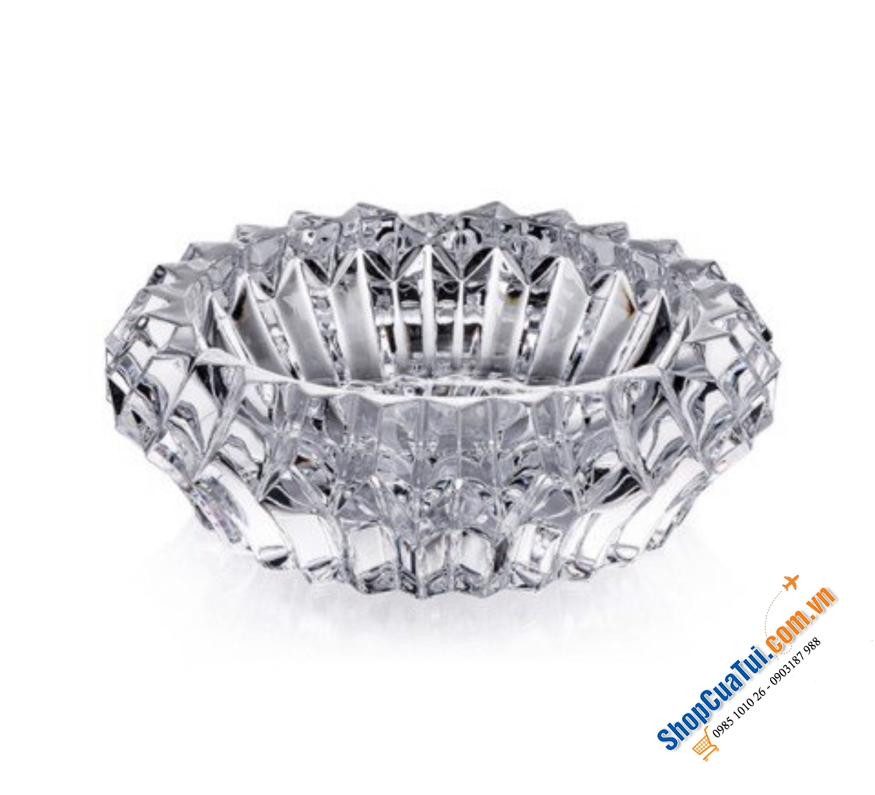 Gạt tàn Rogaska crown 15cm - Để bàn quá sang trọng và lịch sự