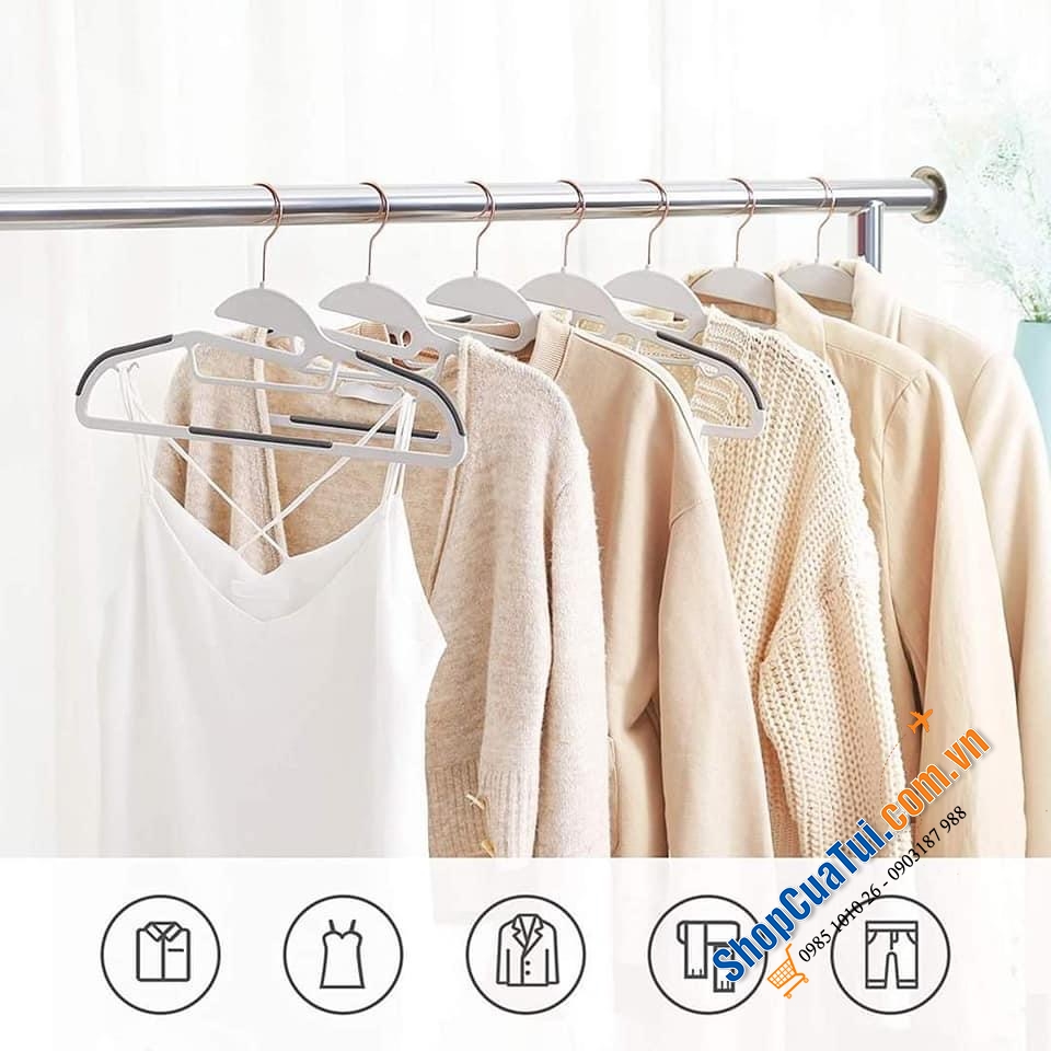 Móc treo quần áo và chống trượt của được ưa chuộng trên toàn thế giới MẮC TREO QUẦN ÁO SONGMICS SET 30 cái