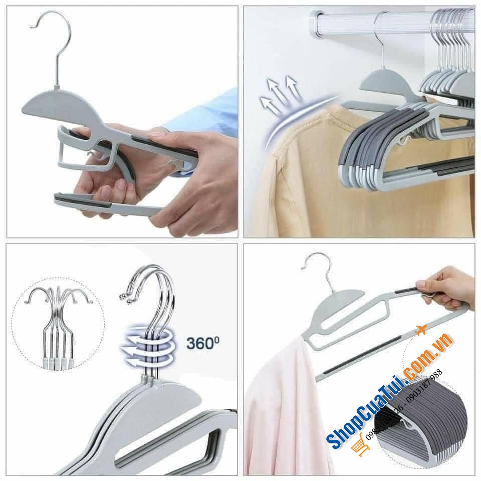 Móc treo quần áo và chống trượt của được ưa chuộng trên toàn thế giới MẮC TREO QUẦN ÁO SONGMICS SET 30 cái