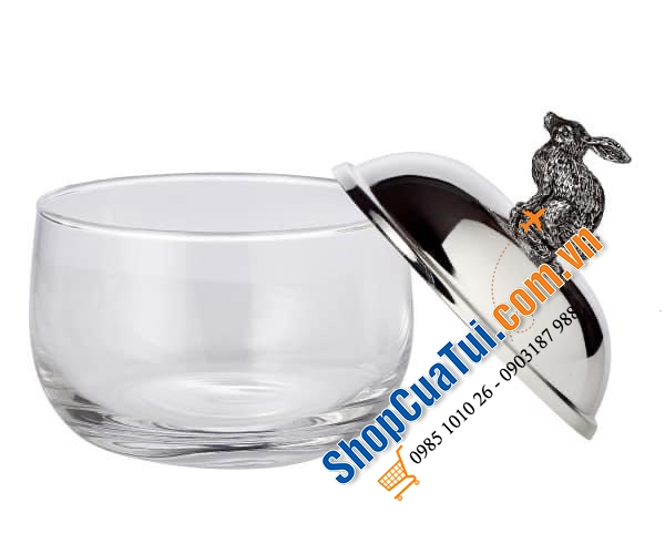 Hũ đựng LỌ MỨT - GIA VỊ MẠ BẠC EDZARD GERMANY cao 12 cm, phi 9 cm
