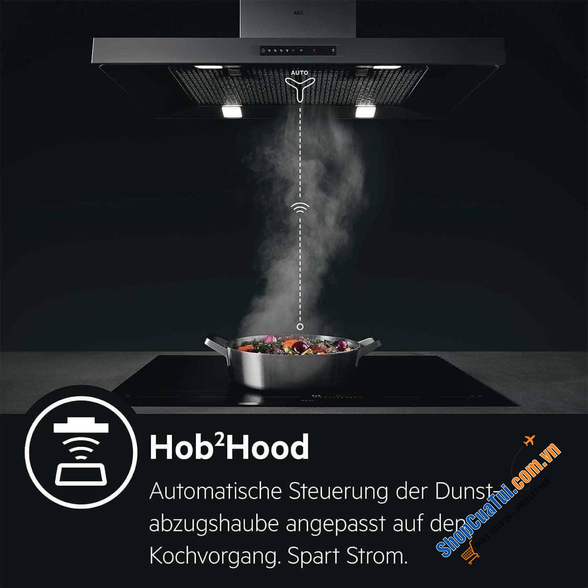 Bếp từ 4 vùng nấu AEG IKB6430AXB - lắp âm, Made in Germany