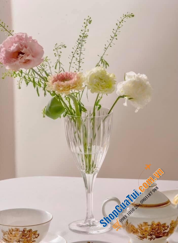 Set 6 ly pha lê Bohemia Dover 320ml - SX tại Séc - Phong cách hoàng gia, chất lượng đỉnh cao