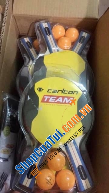 SET 2 VỢT BÓNG BÀN CHUYÊN NGHIỆP CARLTON SPORTS gồm 2 vợt và 3 bóng