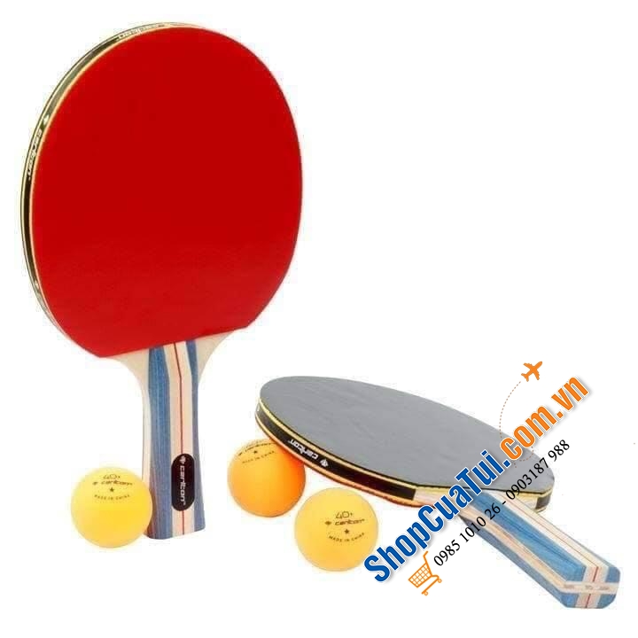 SET 2 VỢT BÓNG BÀN CHUYÊN NGHIỆP CARLTON SPORTS gồm 2 vợt và 3 bóng