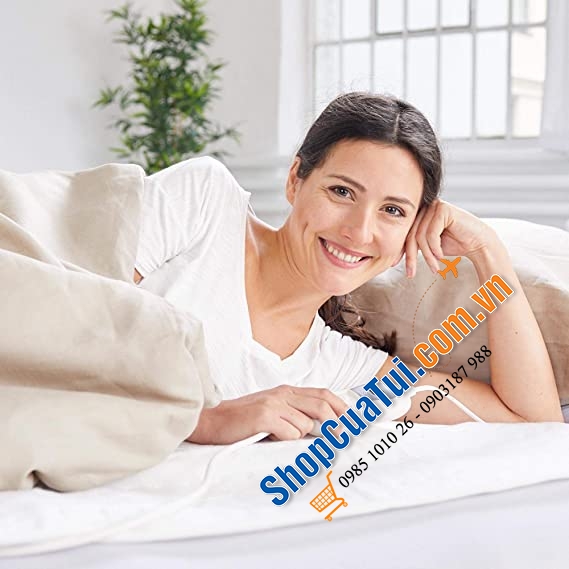 ĐỆM SƯỞI ẤM MEDISANA HU666 kích thước 150 x 80 x 3 cm phù hợp với tất cả các loại đệm