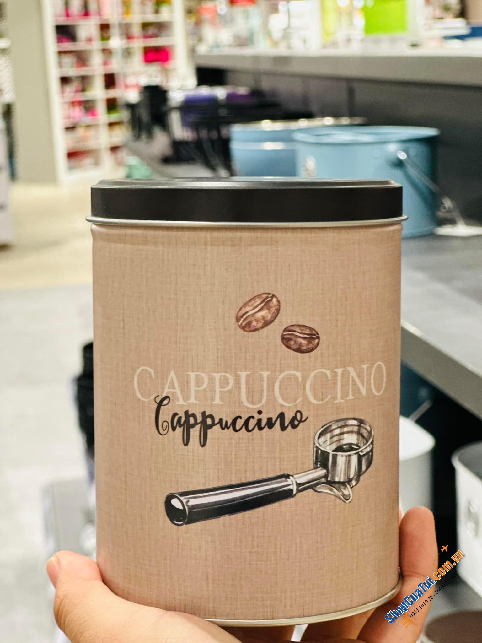 HỘP ĐỰNG CÀ PHÊ ĐỨC  CAPPUCCINO - Đựng được khoảng 300g cà phê, thích hợp cho cà phê bột hoặc hạt