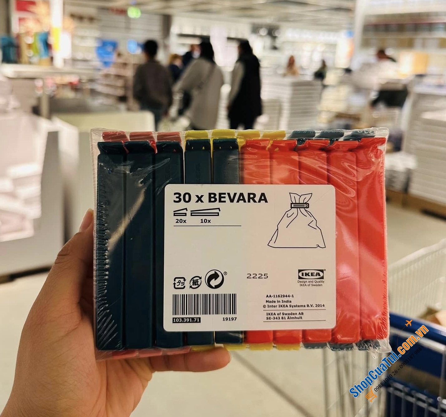 BỘ KẸP MIỆNG TÚI BEVARA - HÀNG IKEA CHÍNH HÃNG MUA TẠI ĐỨC.
