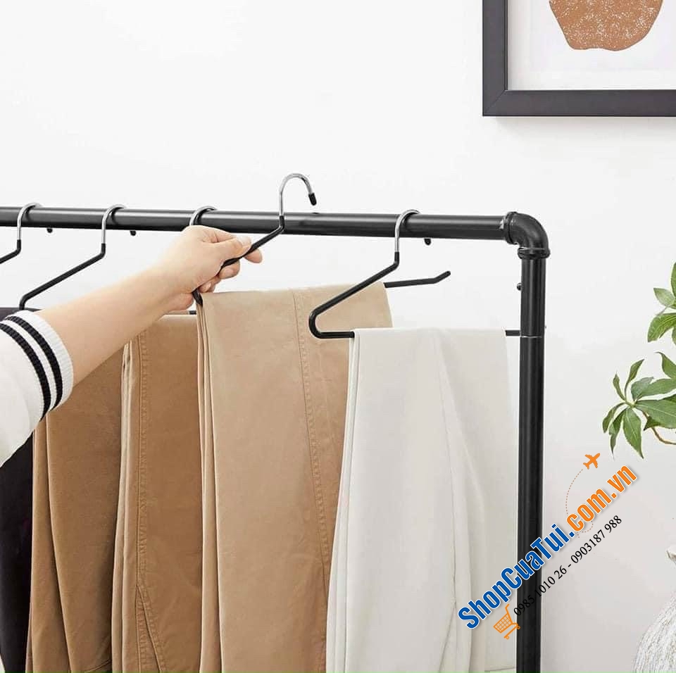 SET 20 MÓC TREO QUẦN SONGMICS - phủ bằng cao su chống trượt, thiết kế với một đầu mở, móc treo giúp bạn dễ dàng treo lên và tháo quần áo