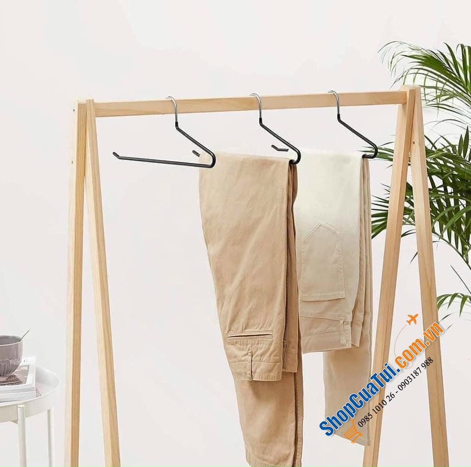 SET 20 MÓC TREO QUẦN SONGMICS - phủ bằng cao su chống trượt, thiết kế với một đầu mở, móc treo giúp bạn dễ dàng treo lên và tháo quần áo