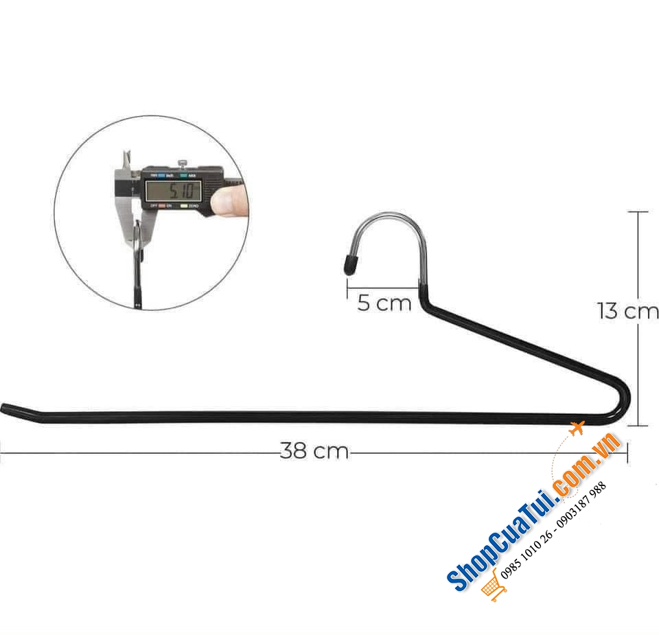SET 20 MÓC TREO QUẦN SONGMICS - phủ bằng cao su chống trượt, thiết kế với một đầu mở, móc treo giúp bạn dễ dàng treo lên và tháo quần áo