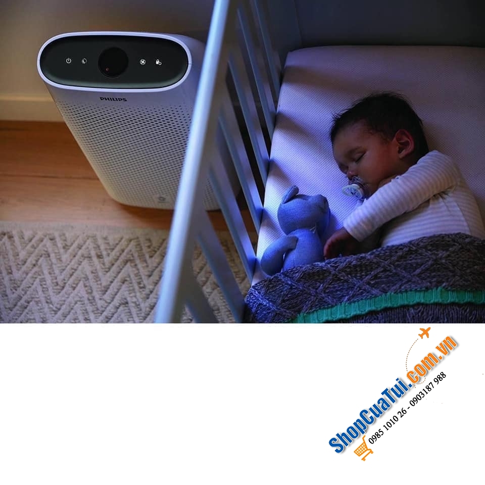 MÁY LỌC KHÔNG KHÍ PHILIPS AC1214/10 serri 1000 - công nghệ lọc Nano Protect lọc hiệu quả đến 99,97% bụi và vi khuẩn - Cho diện tích phòng 63 m2