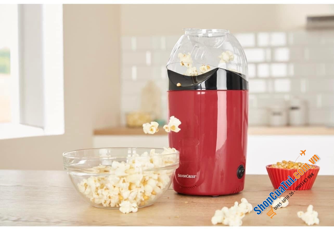 MÁY LÀM BỎNG NGÔ SILVERCREST - có được 60g bắp rang bơ chỉ trong vòng 2 phút