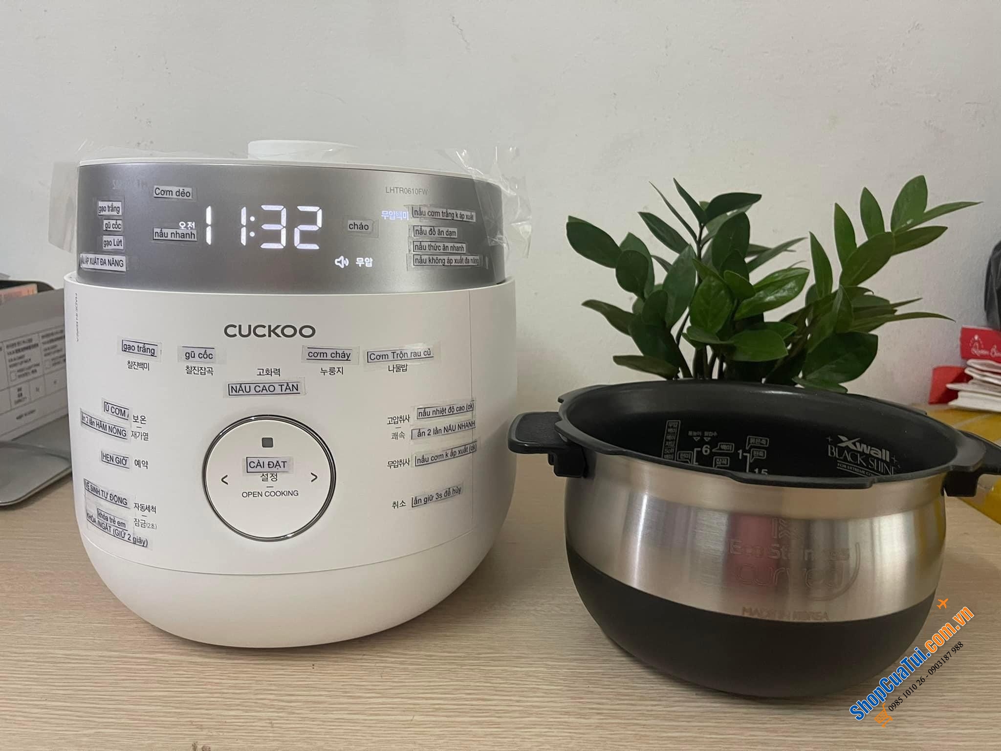 Nồi cơm tách đường cao tần cảm ứng áp suất kép Cuckoo LHLR1010FW 1.8l