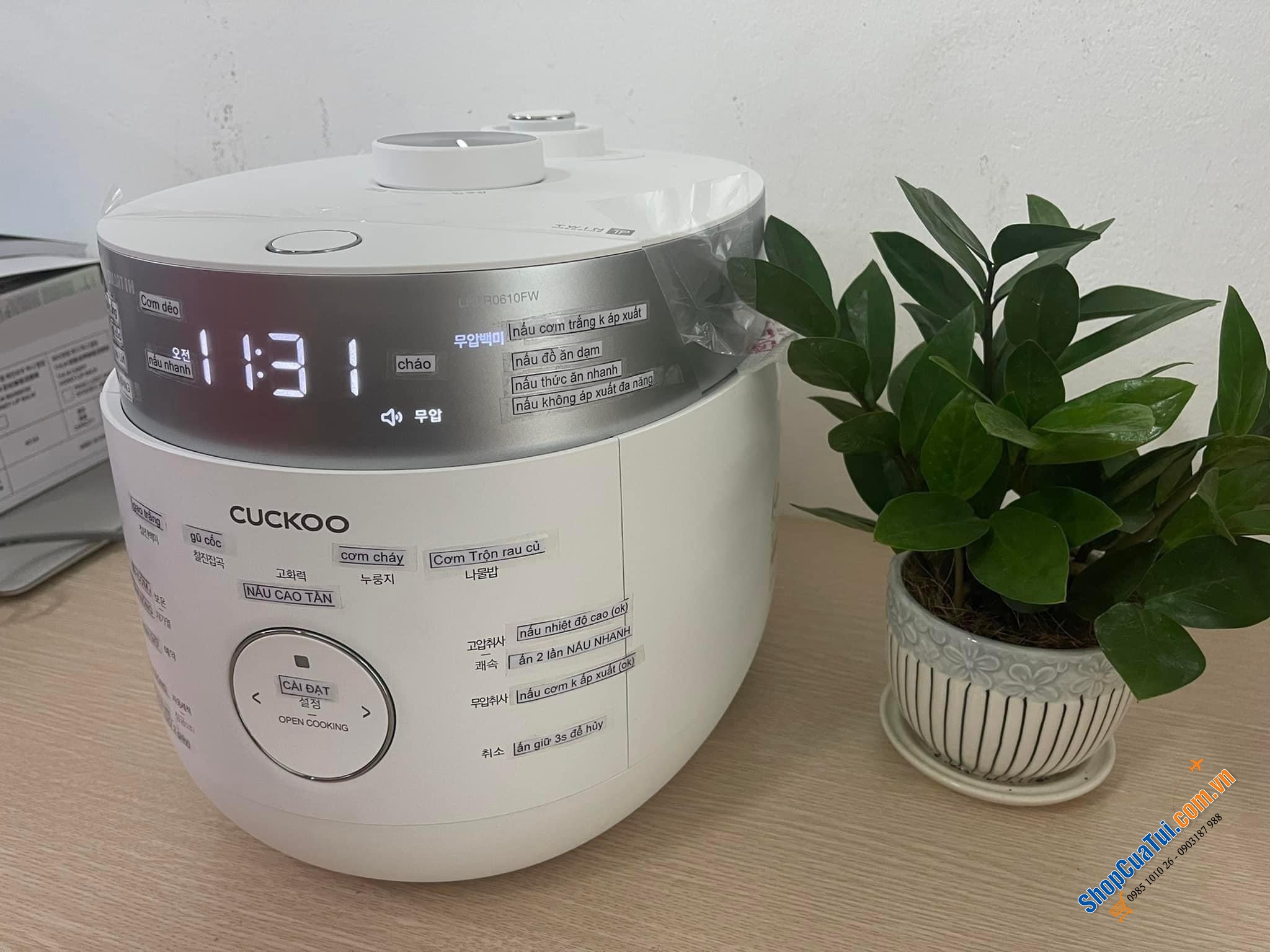 Nồi cơm tách đường cao tần cảm ứng áp suất kép Cuckoo LHLR1010FW 1.8l