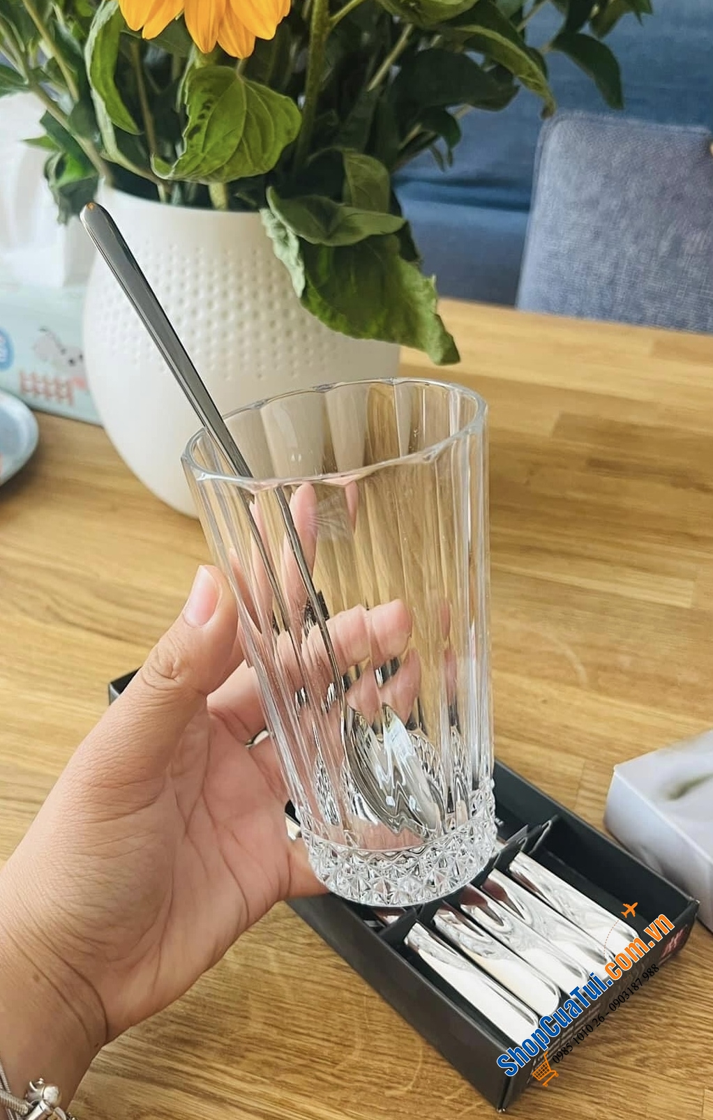 SET THÌA DÀI UỐNG CÀ PHÊ LATTE, NƯỚC CHANH CAM, COCKTAIL ZWILLING NOVA  20cm cán dài