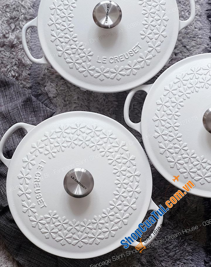 Nồi gang Le Creuset Marmite Fleur 22cm siêu hiếm đã có mặt!