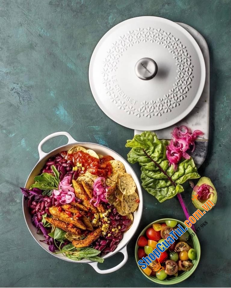 Nồi gang Le Creuset Marmite Fleur 22cm siêu hiếm đã có mặt!