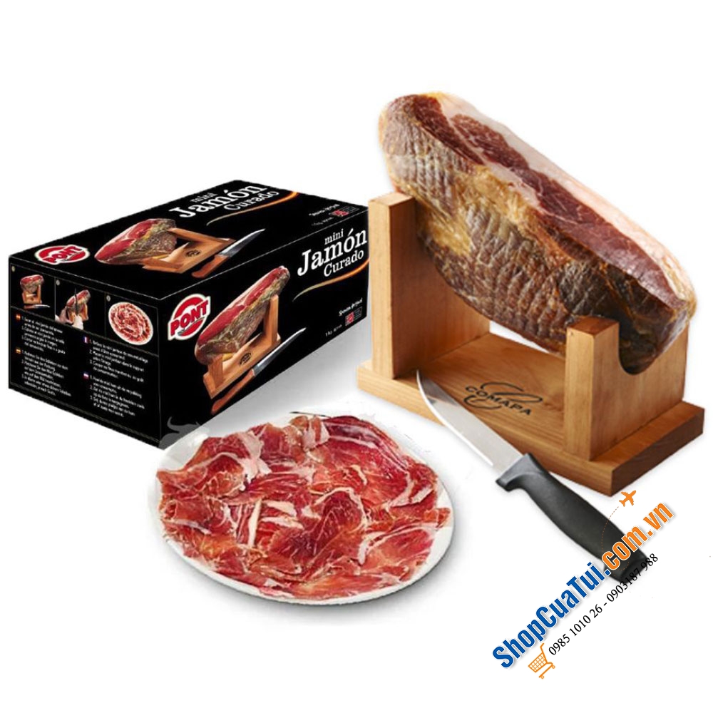 Thịt heo muối mini Jamon Curado Tây ban nha 1kg