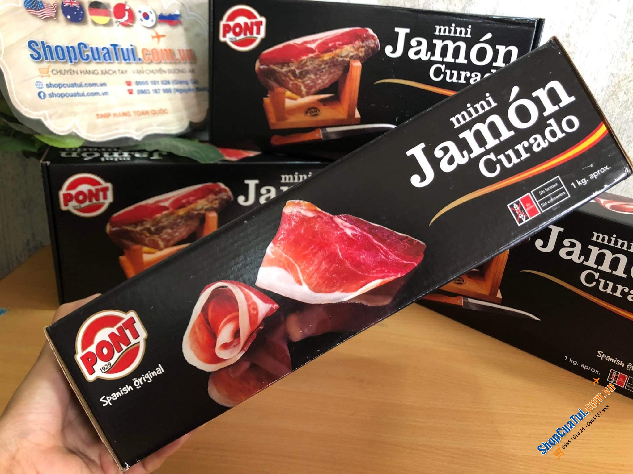 Thịt heo muối mini Jamon Curado Tây ban nha 1kg