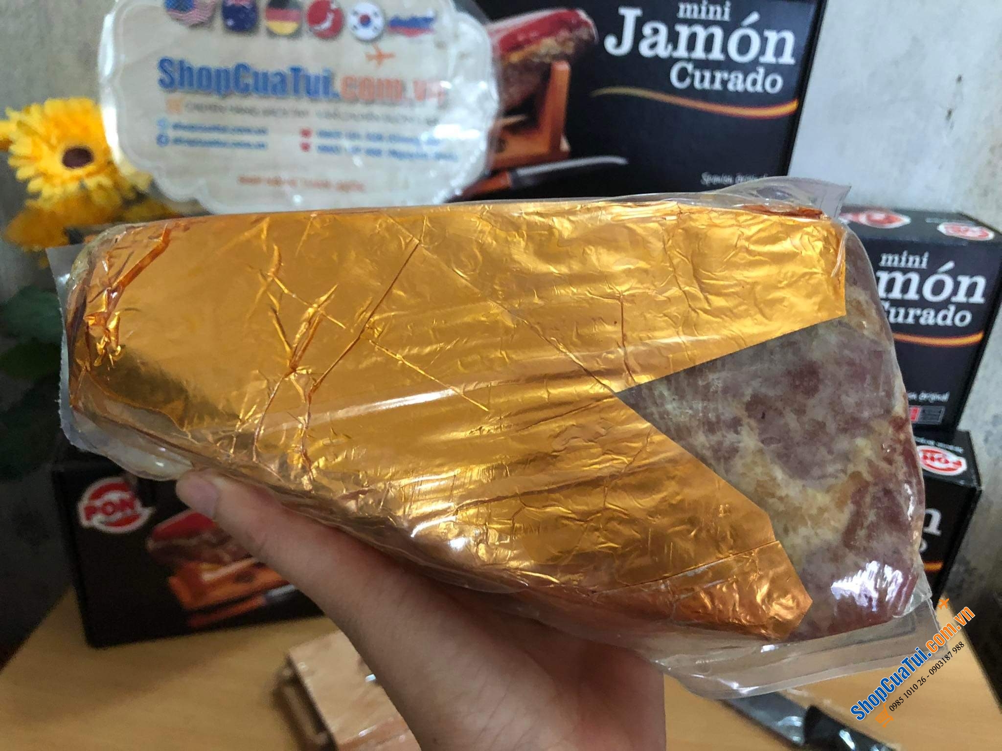 Thịt heo muối mini Jamon Curado Tây ban nha 1kg