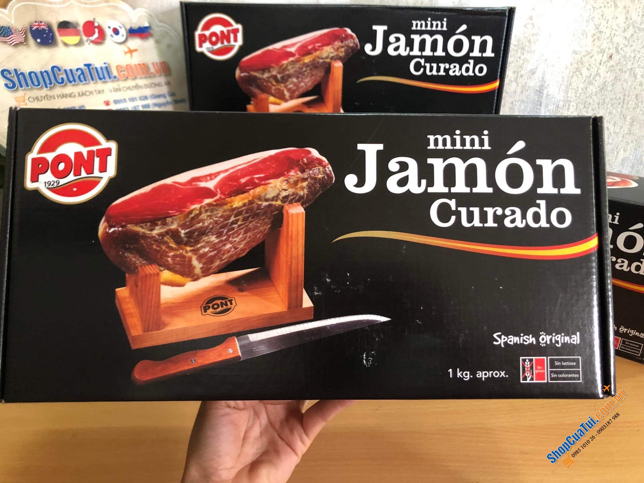 Thịt heo muối mini Jamon Curado Tây ban nha 1kg