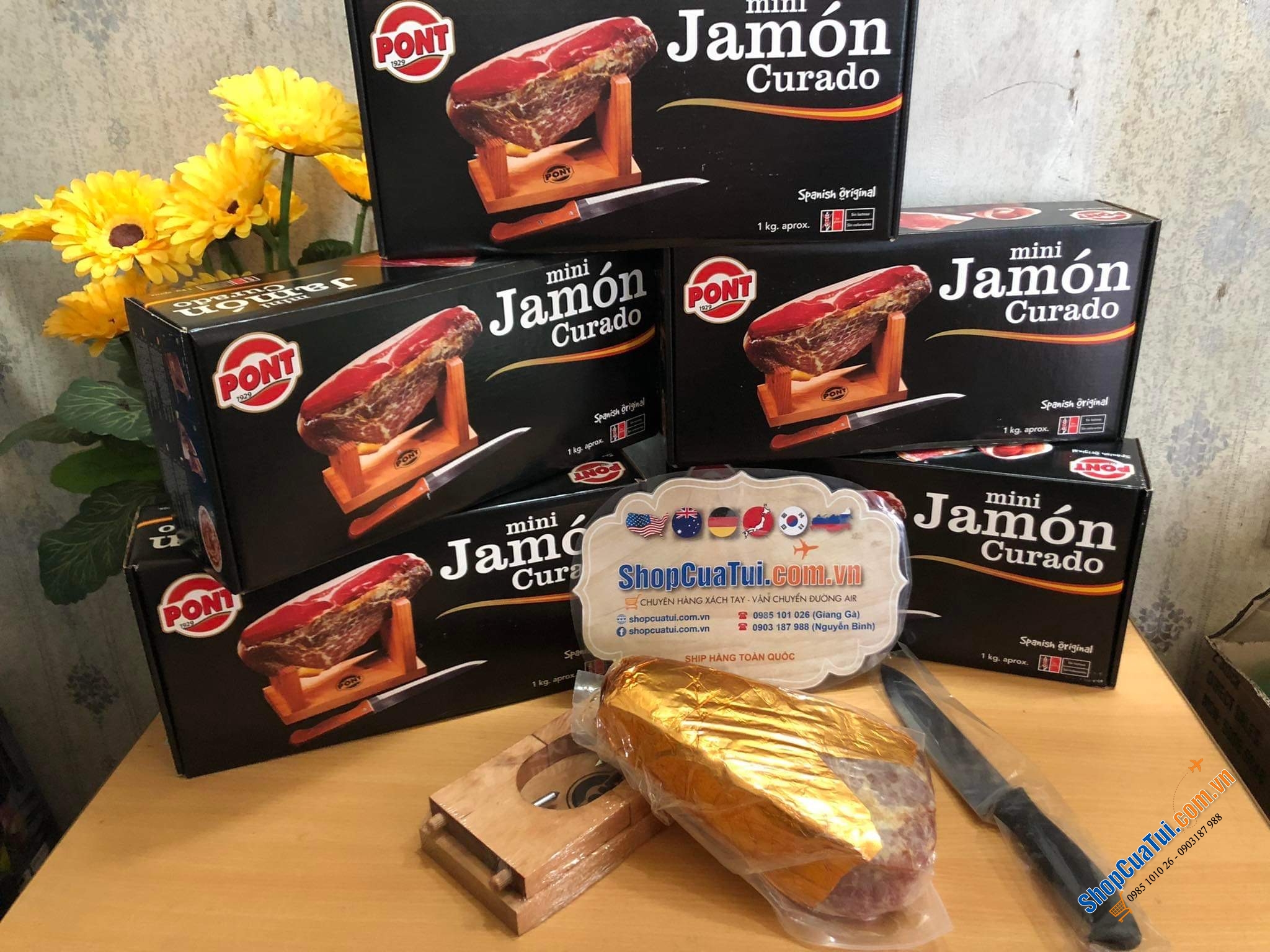 Thịt heo muối mini Jamon Curado Tây ban nha 1kg