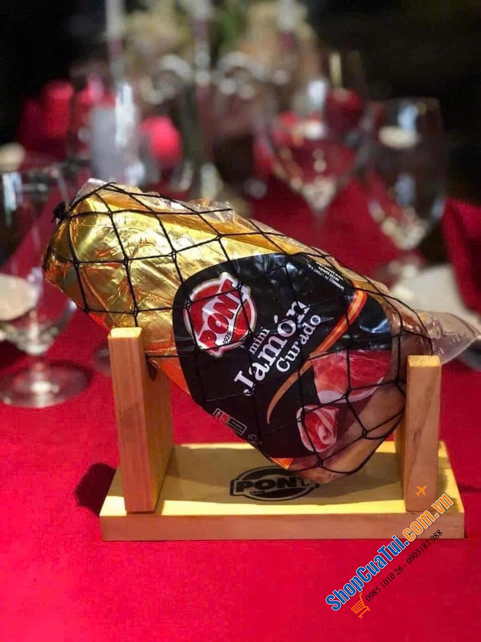Đùi heo muối MINI PONT JAMON CURADO TÂY BAN NHA  - Thịt heo muối mini Jamon Curado Tây ban nha 1kg