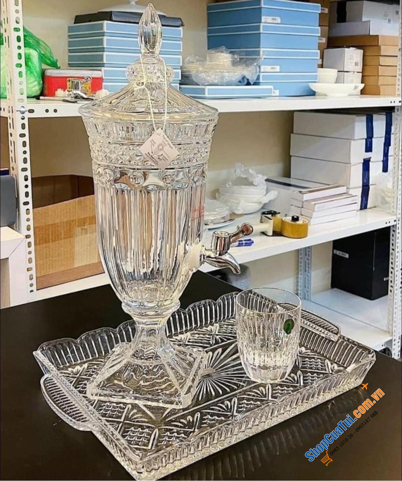 Khay pha lê Dublin 40 x 26cm.