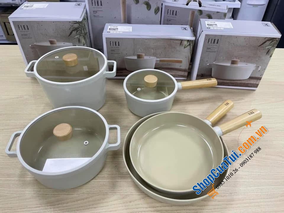 SET NỒI 5 MÓN NEOFLAM FIKA HÀN QUỐC siêu xinh siêu an toàn