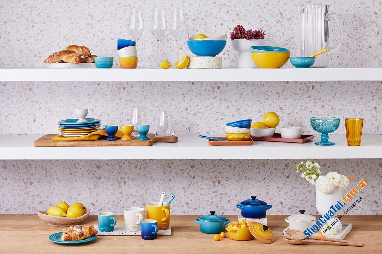 SET 4 CỐC LE CREUSET 350 ML KÈM HỘP RIVIERA - MUA AUTH TẠI ĐỨC ĐỦ BILL - SET 4 CỐC LE CREUSET RIVIERA COLLECTION