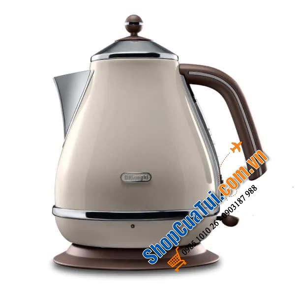 ẤM SIÊU TỐC DELONGHI VINTAGE ICONA MÀU BE.