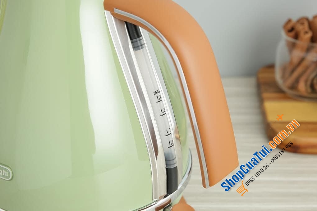 ẤM SIÊU TỐC DELONGHI VINTAGE ICONA MÀU XANH NGỌC
