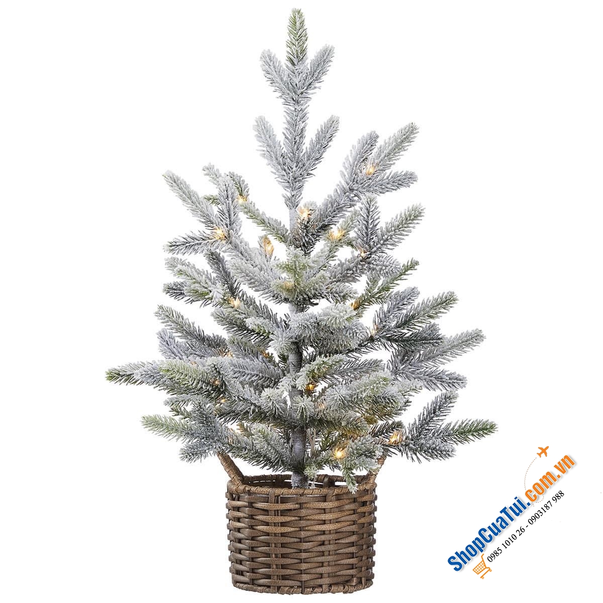 Bộ 3 cây thông Noel trang trí với đèn LED lấp lánh, mua 1 lần dùng trọn đời, cây thông tuyết siêu đẹp chơi được gần tết âm lịch luôn!