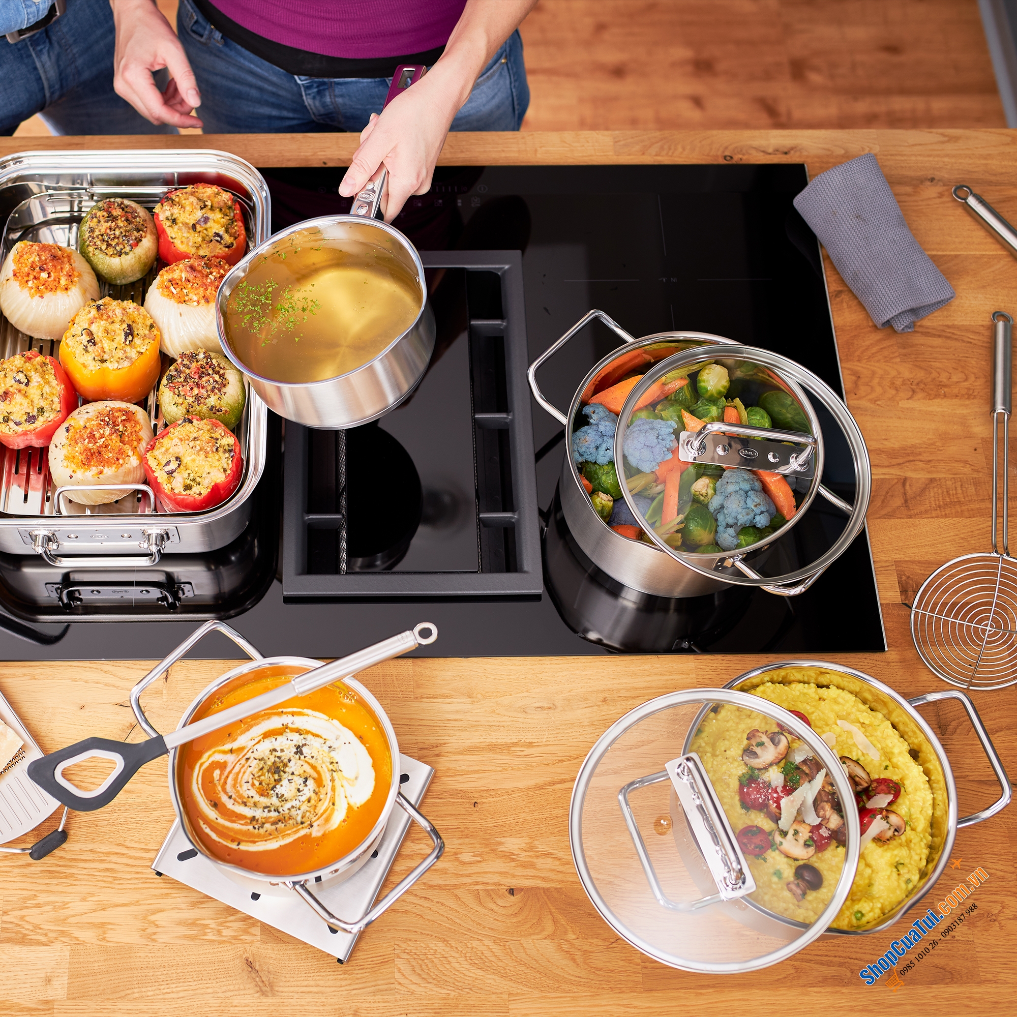 Khay nướng chữ nhật Roesle Expertiso 38,5 x 28 cm - tha hồ to để đun nấu