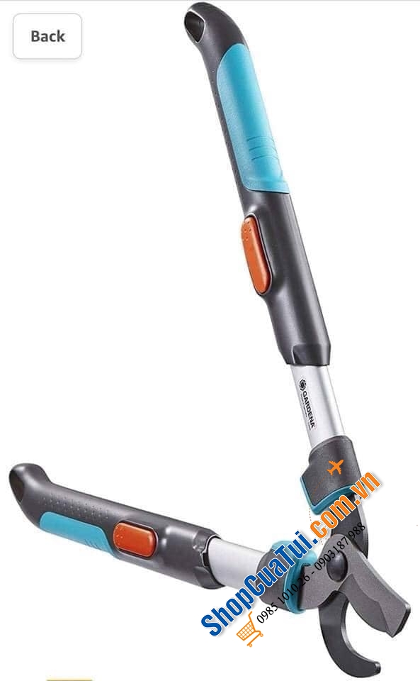 KÉO TỈA CÀNH GARDENA TELECUT - cắt các cành cây cao hơn không có vấn đề gì nhờ tay đòn có thể điều chỉnh độ dài