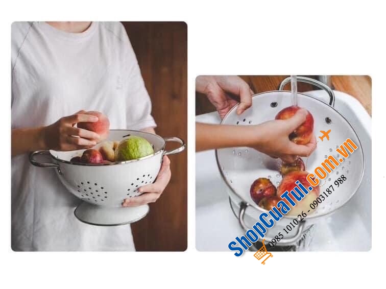 Set rổ 3 chiếc đẹp như thiên thần, có thể xếp chồng lên nhau, tiết kiệm không gian nhà bếp