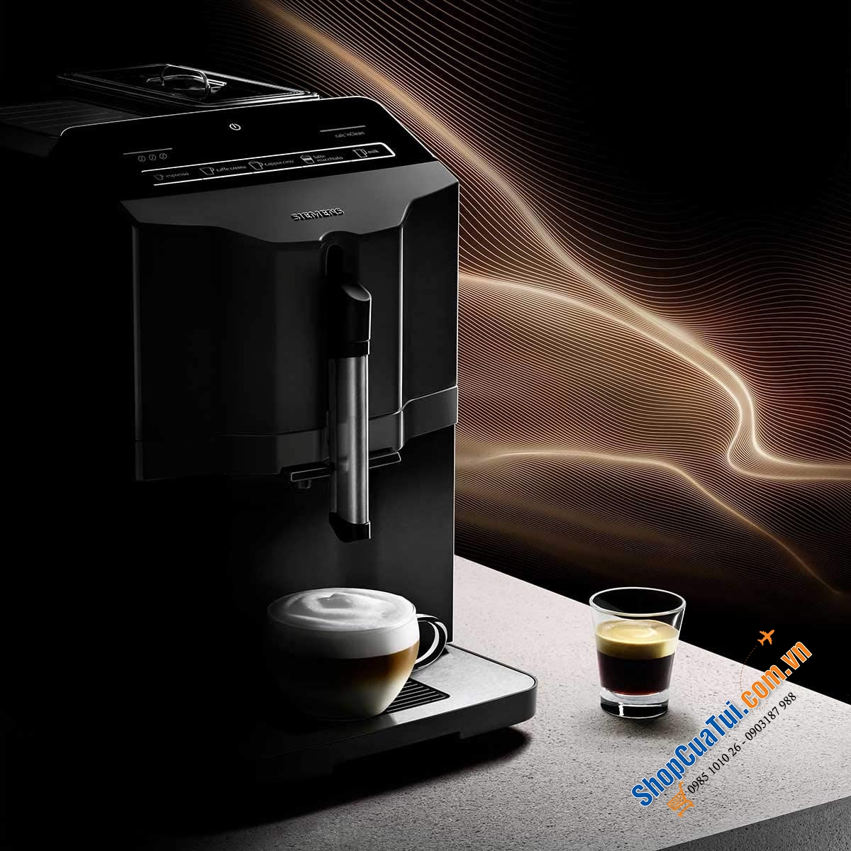 Máy Pha Cafe Tự Động Siemens TI35A509DE EQ.300 Black
