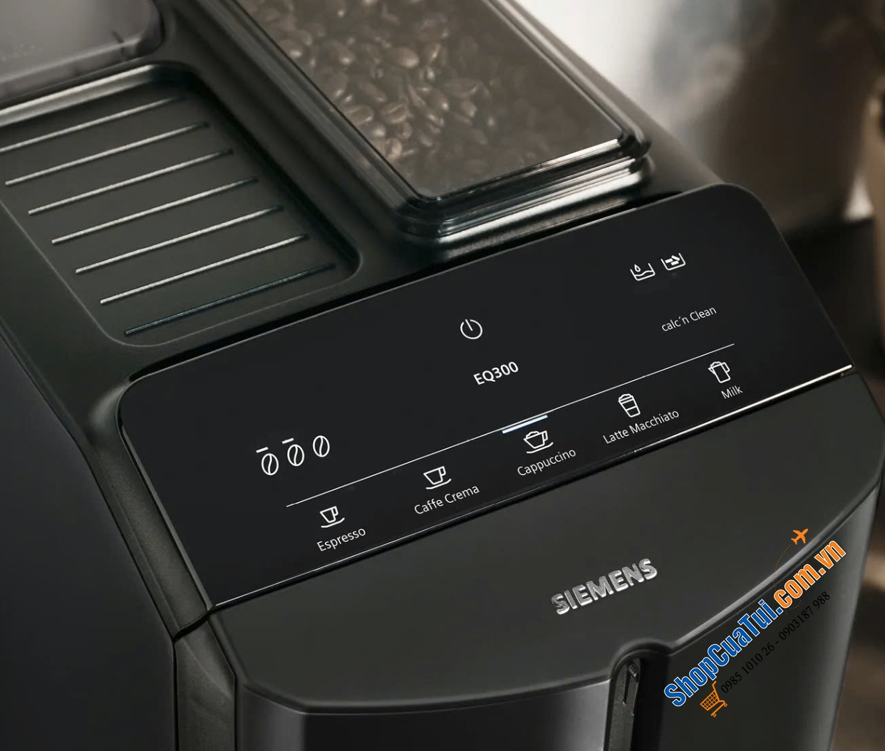 Máy Pha Cafe Tự Động Siemens TI35A509DE EQ.300 Black